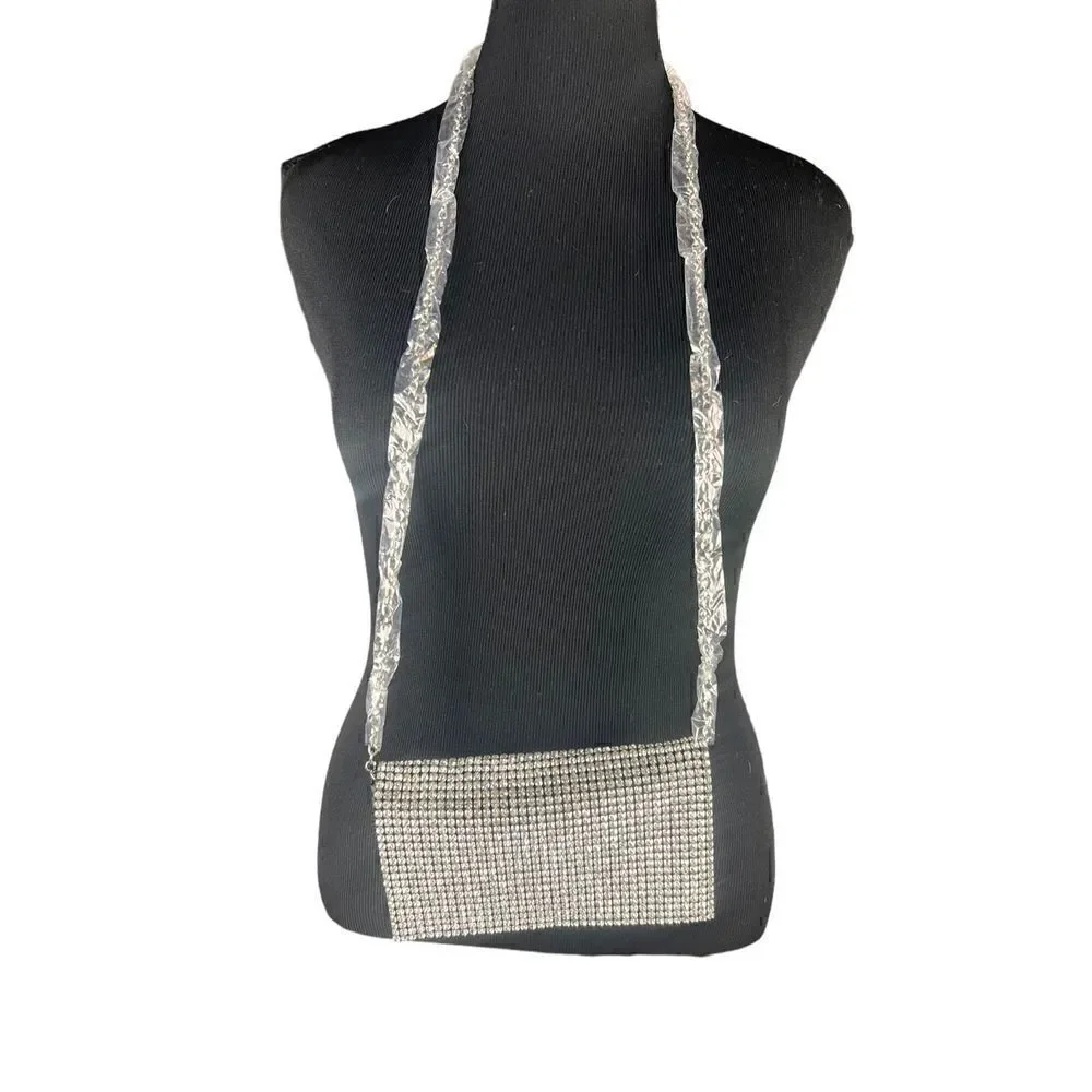 Amber sceats black Stella crystal evening wedding shoulder strap bag clutch